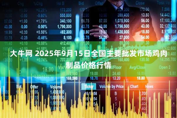 大牛网 2025年9月15日全国主要批发市场鸡肉制品价格行情