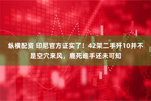 纵横配资 印尼官方证实了！42架二手歼10并不是空穴来风，鹿死谁手还未可知